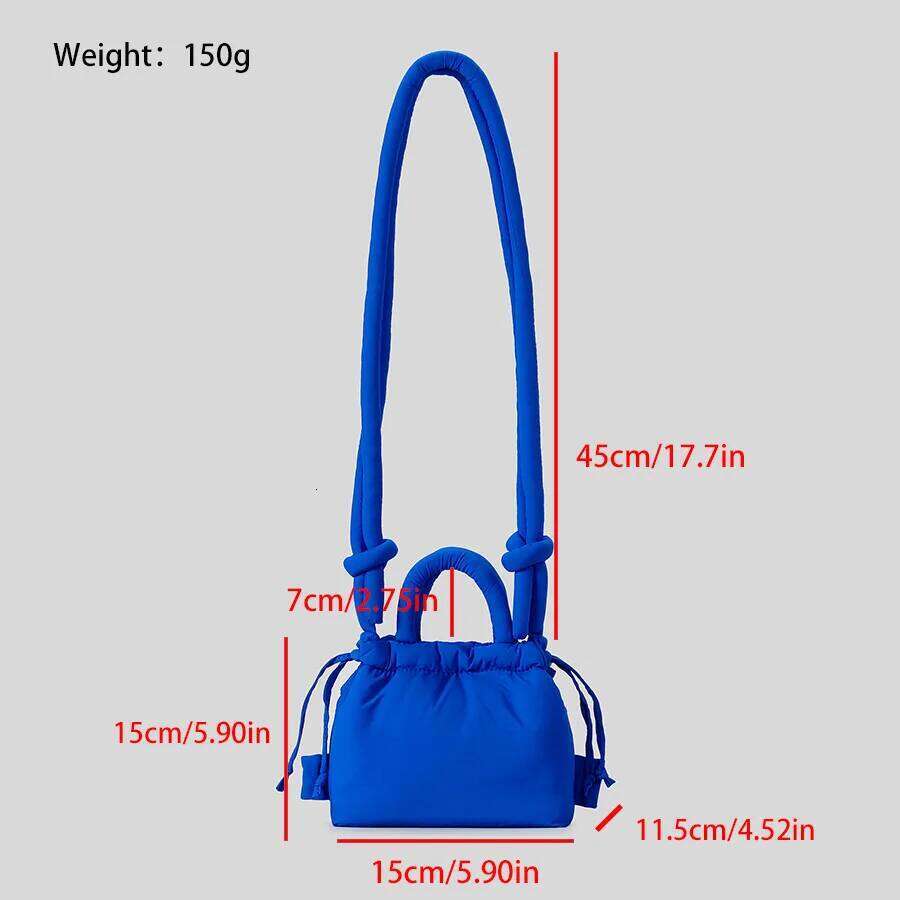 Nylon Tote Waterproof Quilted Women Small Padded Puffer Crossbody Bag Fashion Handbag For Outdoor