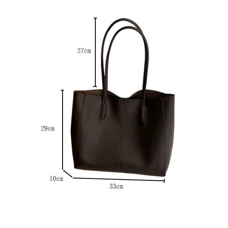 Vintage Womens Tote Bag New Korean Version Large Capacity Simple Commuting Bag and VersatileSingle Shoulder Bag