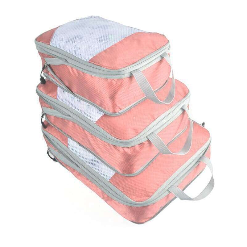 Travel Compression Three-Piece Waterproof Luggage Organizer Portable Clothes Storage Bag Set