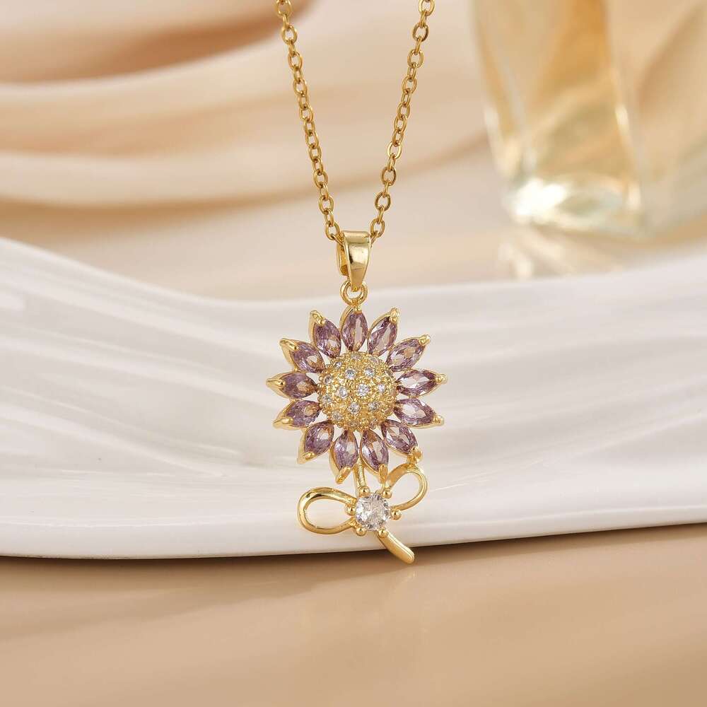 For Women, Light INS Style Daisy Versatile Clavicle Chain Fashion Necklace Jewelry Fc6