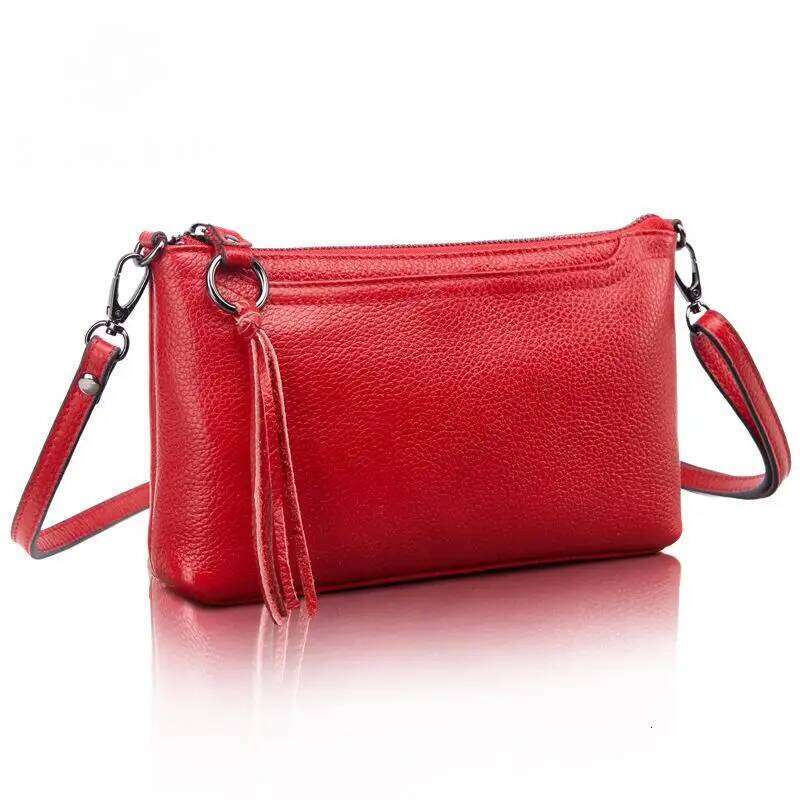 Fashion Messenger For Genuine Leather Mini Clutch Bag real leather solid Women shoulder bags Casual lady handbag