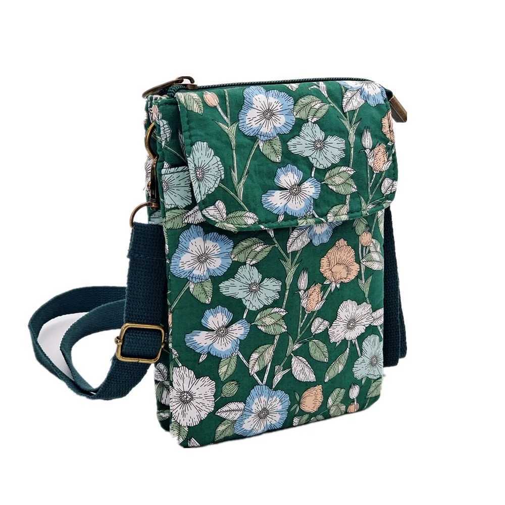 Cotton Floral Womens Crossbody Shoulder Bag Ladies Mini Handbag Female Cloth Sack Small Phone Purse Wallet Pouch for Girls 2025