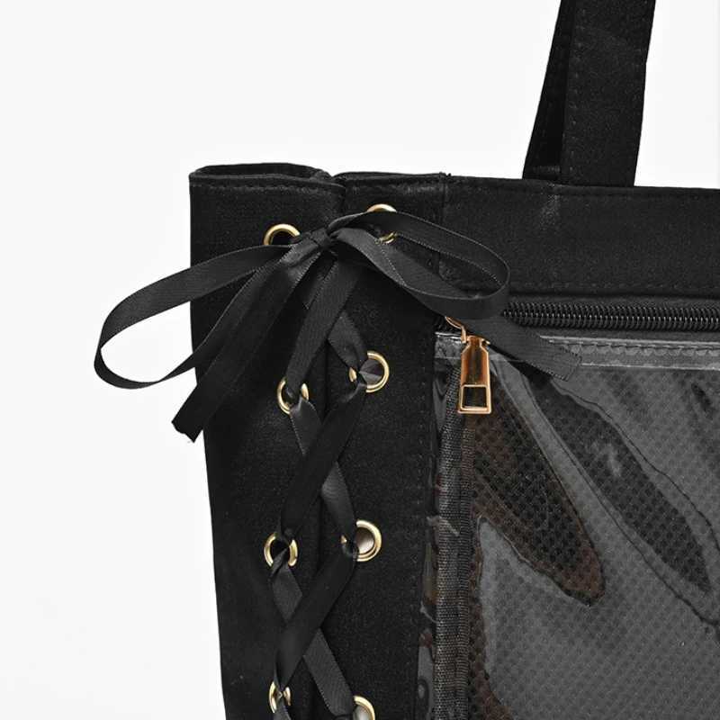 Japanese Girls Itabag Large Capacity PU Leather Shoulder Bag 2025 Bow Ribbon Lolita JK Handbags Ita Bag Y2K Handbags