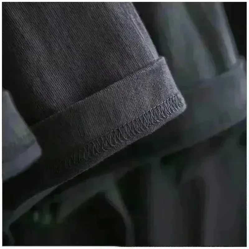 New Summer Letter Rhinestone Short Sleeve Black Mens Tshirts Streetwear Cotton Loose Round Neck Top Tees Oversized Unisex Tshirt Z250715