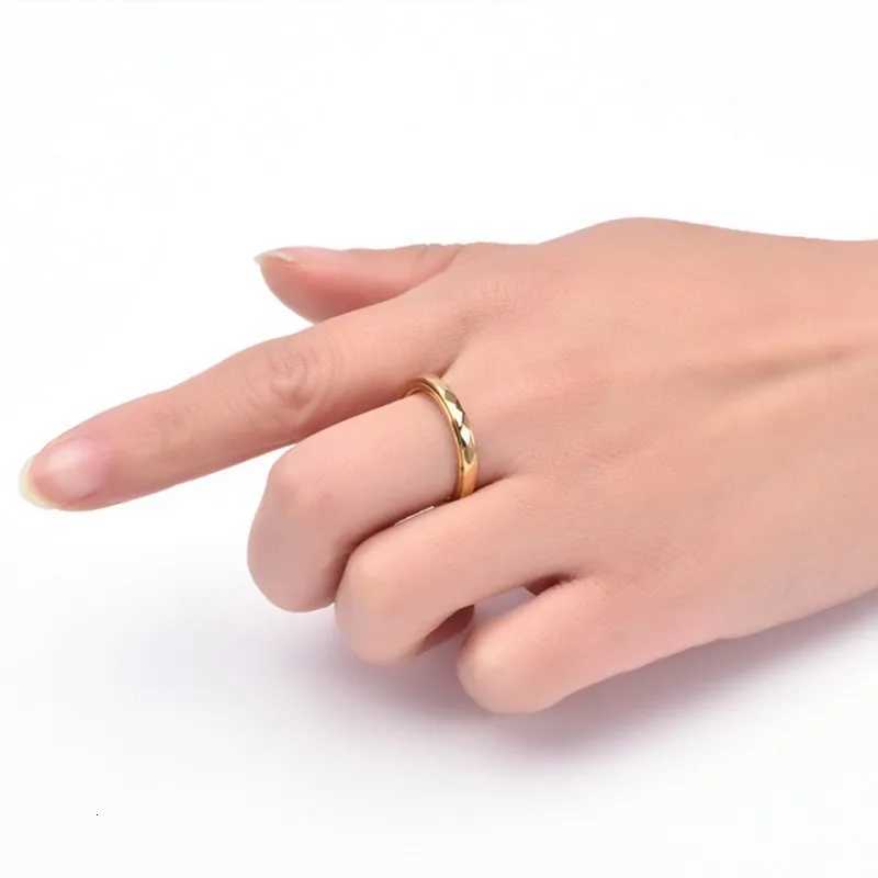 3mm Thin Stainless Steel Faceted Spinner Ring Wedding Band for Women Girl Size 5-12 S250716