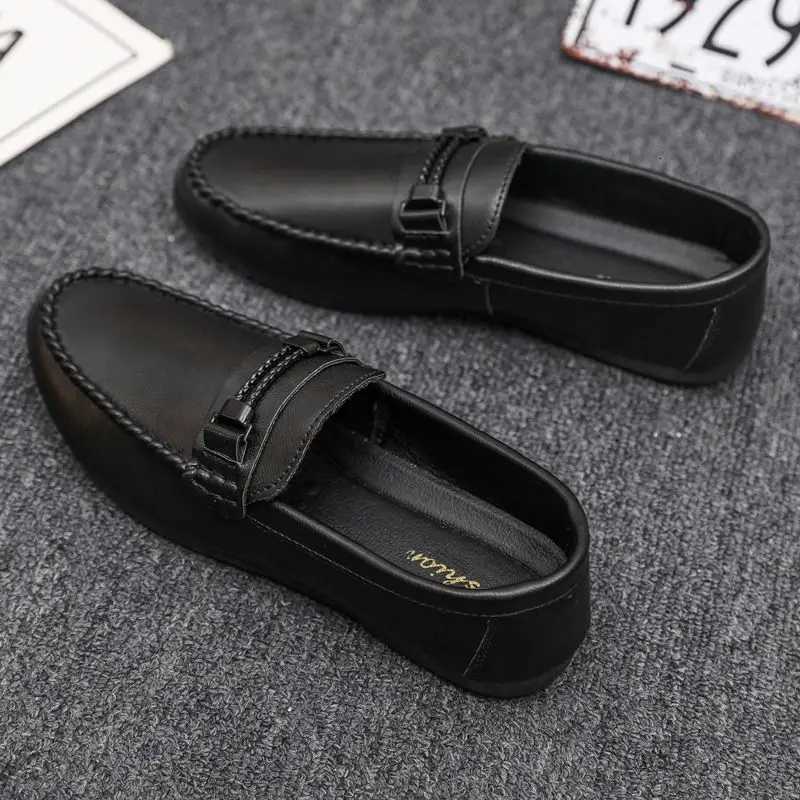 Soft Man Casual Shoe Flat Leather Shoes for Men Moccasin Common Footwear Offer Elegant Designer Summer Sale High Quality Fashion W250716