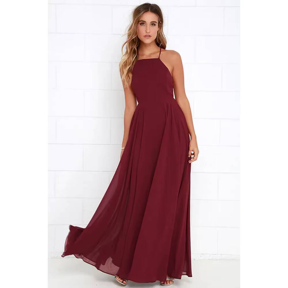 Fashion Women Summer Sleeveless Strap O neck Boho Casual Long Maxi Evening Party Beach Backless Dress Sundress dongdumaoyi