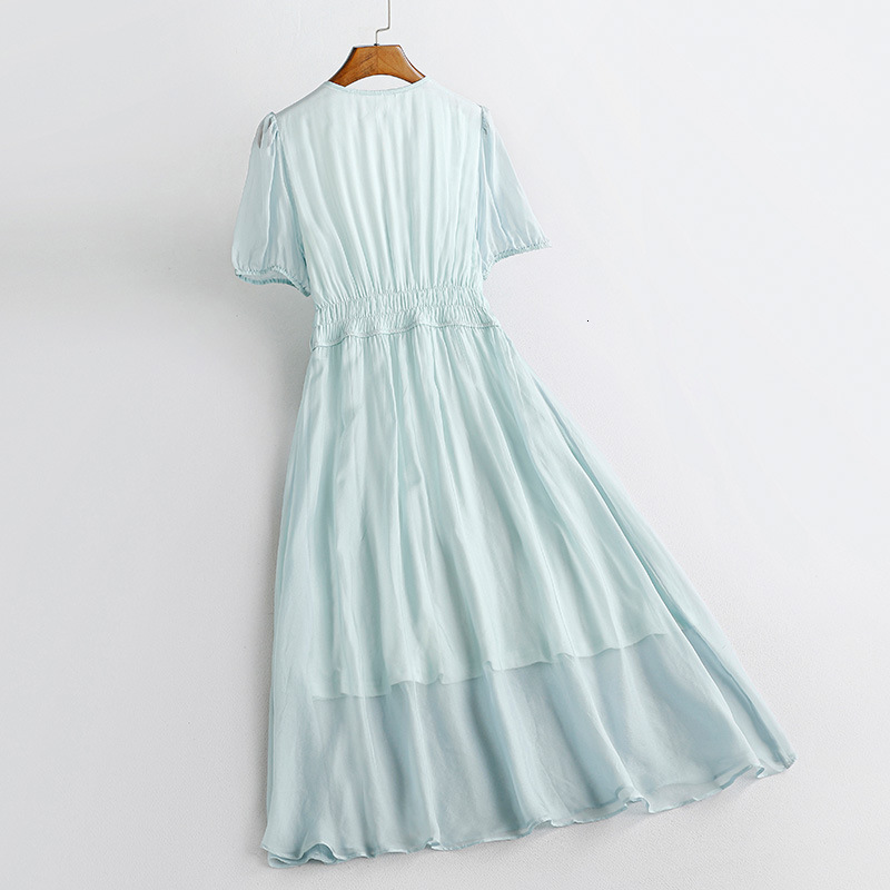 2025 Mulberry Silk Long Dress Summer New Style Petite Fresh Pure Desire Wholesale