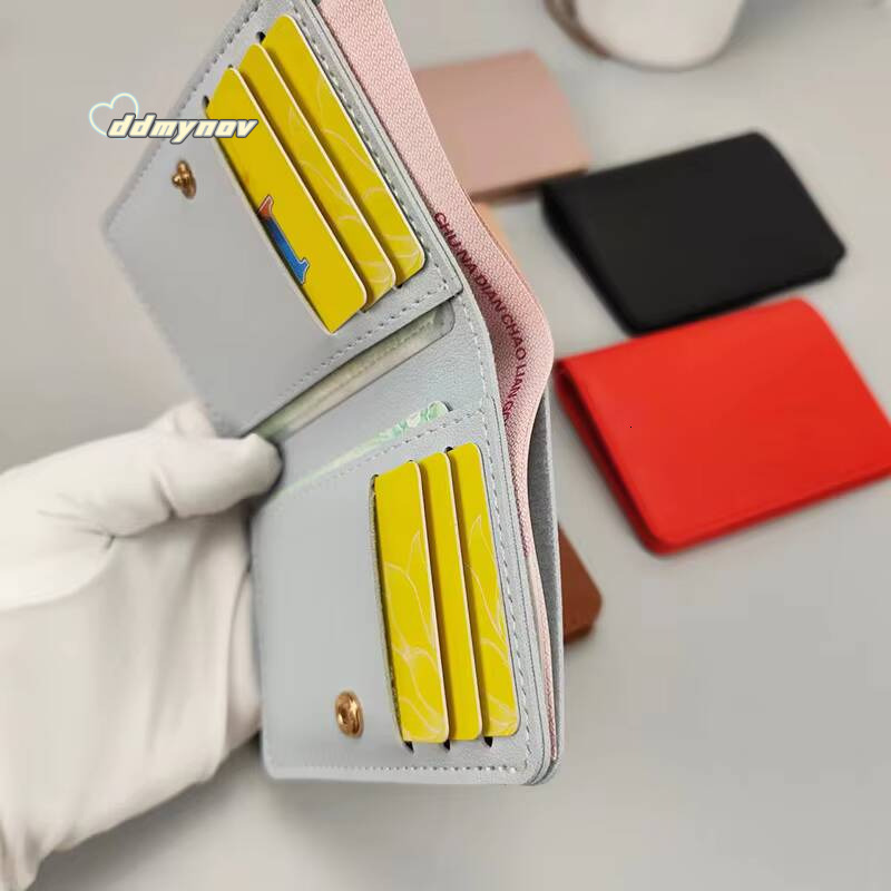 With Two Fold Buckle Small Portable Bank Drivers License Ultra Light And Thin Card Bag Wallet ddmynov
