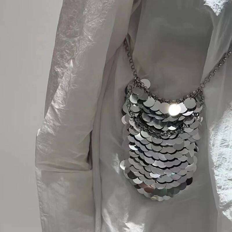 Fashion Sequins Crossbody Bag for Designer Metallic Women Handbags Shinny Party Shoulder Bags Evening Clucth Purses