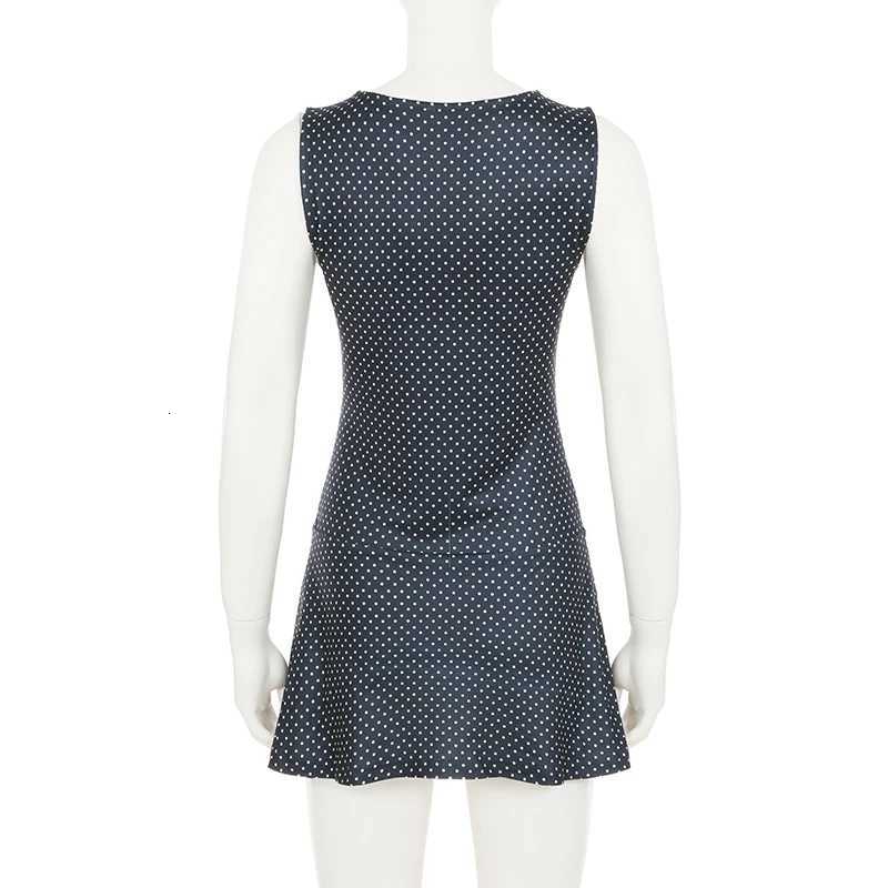 Darlingaga Fashion Polka Dot Printed Slimming Sleeveless Dress Womens Summer A-Line Mini Round Neck Outfits New Trend Dress 2025 R250716