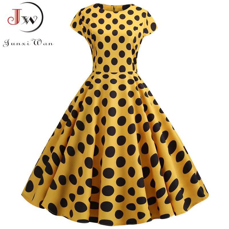 Women Summer Music Note Print Dress 50s 60s Robe Retro Swing Casual Vintage Party Dresses Vestidos dongdumaoyi