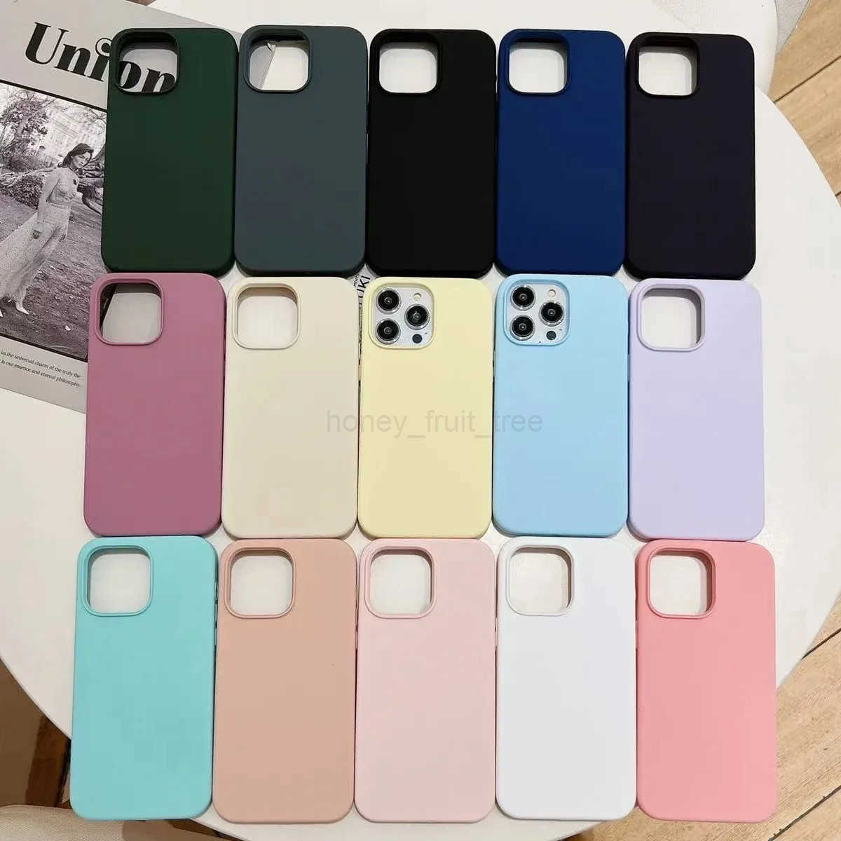 Liquid Silicone Phone Case for iPhone 16 15 14 13 12 Pro Max Cases For iPhone 13 12 14 15 16 Plus Full Cover T250716