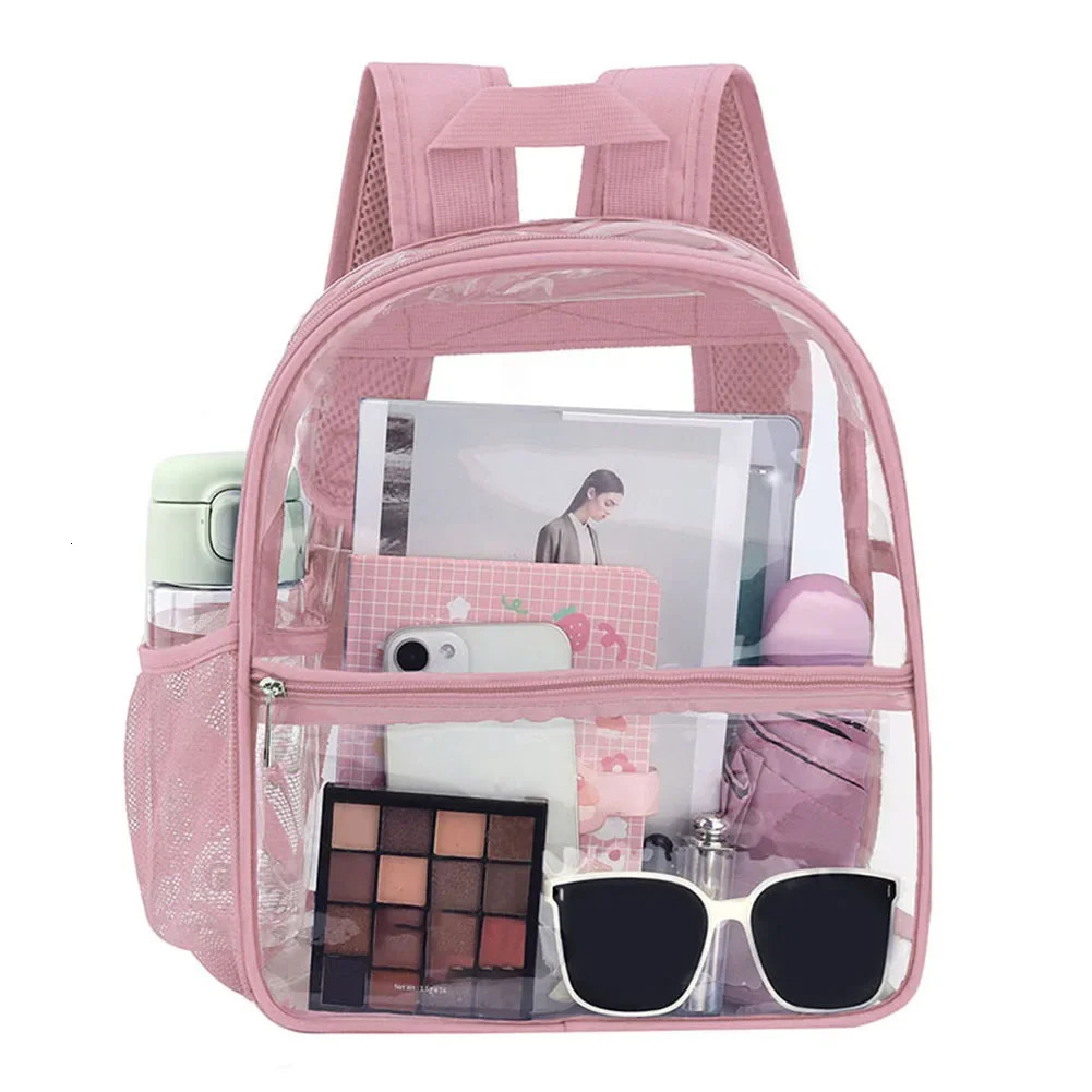 Clear Backpack Stadium Approved Transparent Clear Mini Backpack for Women Men Backpack for Concert Work Sport Festival Venues 250714