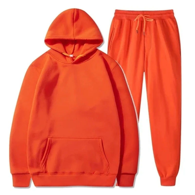 Basic Fleece Hoodies And Sweat Pants Set Men Jogger Set Wholesale Track Suit Sportswear Tracksuits Unisex Ensemble Jogging Homme 250715