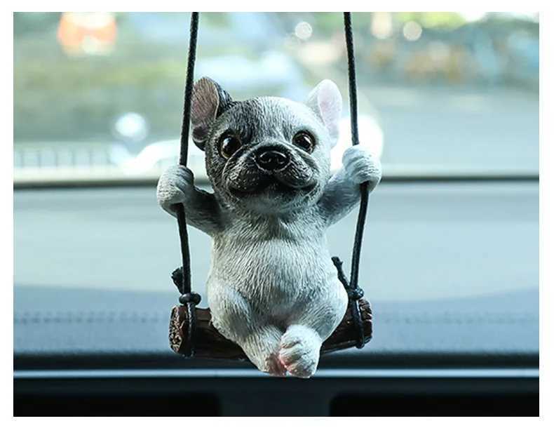 Popular Auto Decoration Dog Car Pendant Interior 8cm Resin Dog Rearview Mirror Hanging Pendant Car Interior Accessories S25716