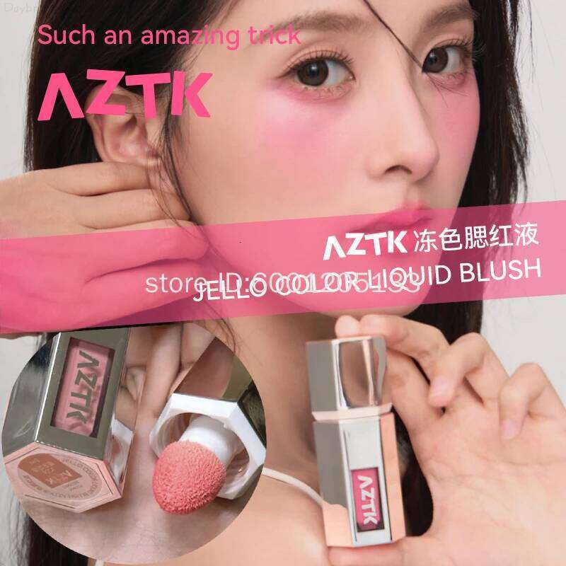 AZTK Liquid Blusher Tanned Jello Color Powder Rendering Moisturizing Longlasting Beauty Expands Contracts Cheek Face BlushMakeup X250