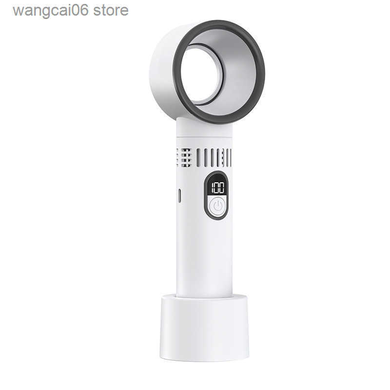 New 100-Speed Bladeless Fan with Digital Display High-Speed USB Portable Desktop Fan with Strong Wind H250716