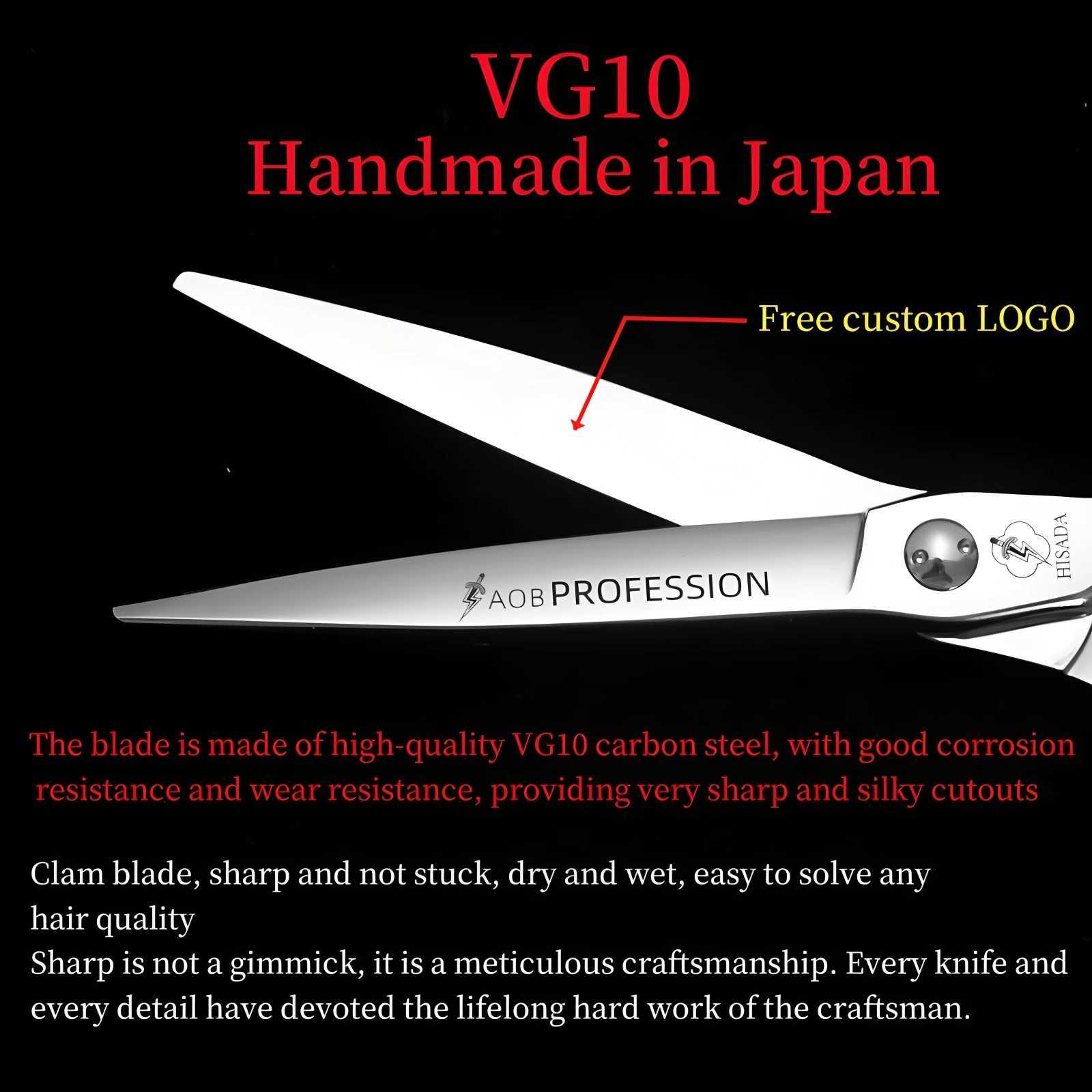 New HISADA Barber Scissors Professional High-End Hair Scissors 6.0/7.0-inch Barber Shop Scissors Japanese Handmade VG10 Material W250716