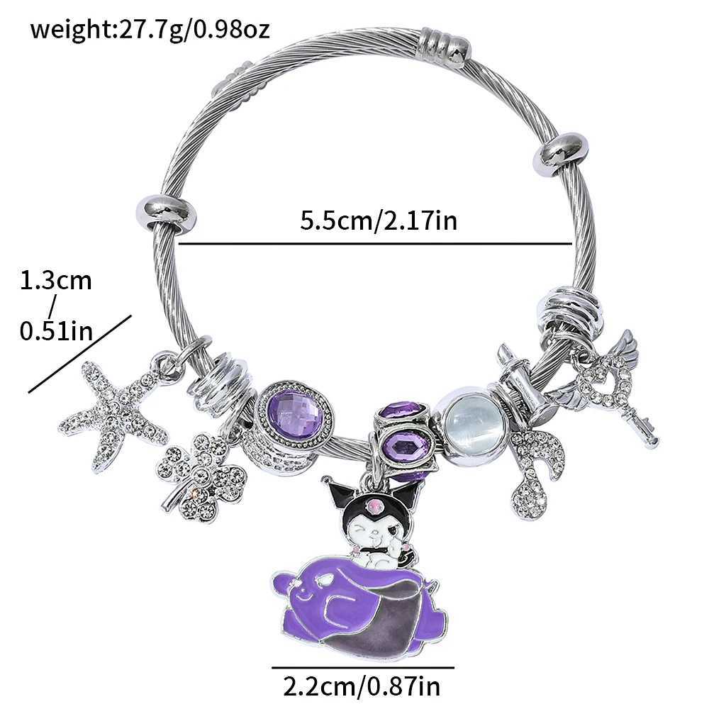 Sanrio Anime Figure Kuromi Creative Bracelet Charming Naughty Sanrio Bracelet for Friend Holiday Party Accessories Gift w250716