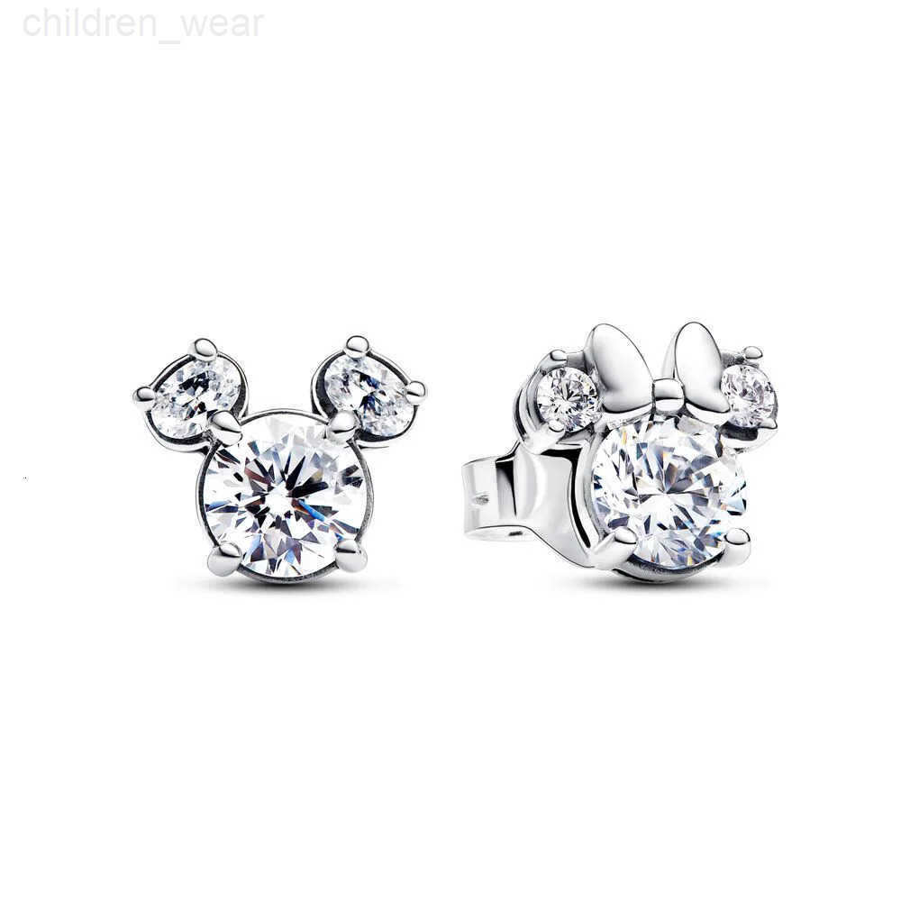 Disney New 925 Sterling Silver Rings Mickey Minnie For Women Kids Original Silver 925 Wedding Ring Jewelry Gift W20250716
