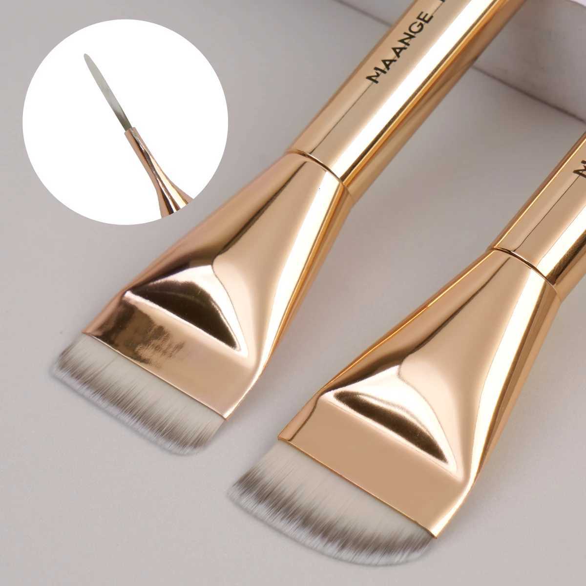 3pcs Makeup Brushes Set Facial Foundation Mask Brush for Liquid Cream Cosmetics Blending U-Shaped Top Powder Nose Contour XJ2500716