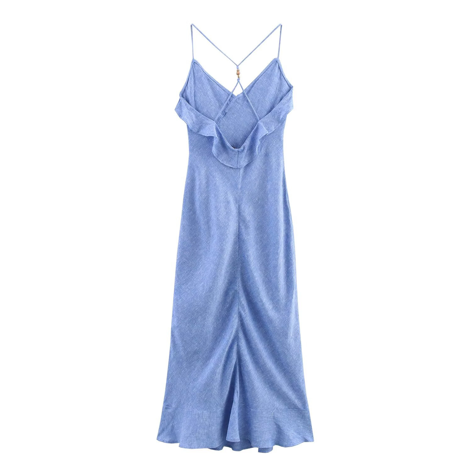 2025 Summer New Women's Fashion Design Sense Casual Sleeveless Layered Strap Dress