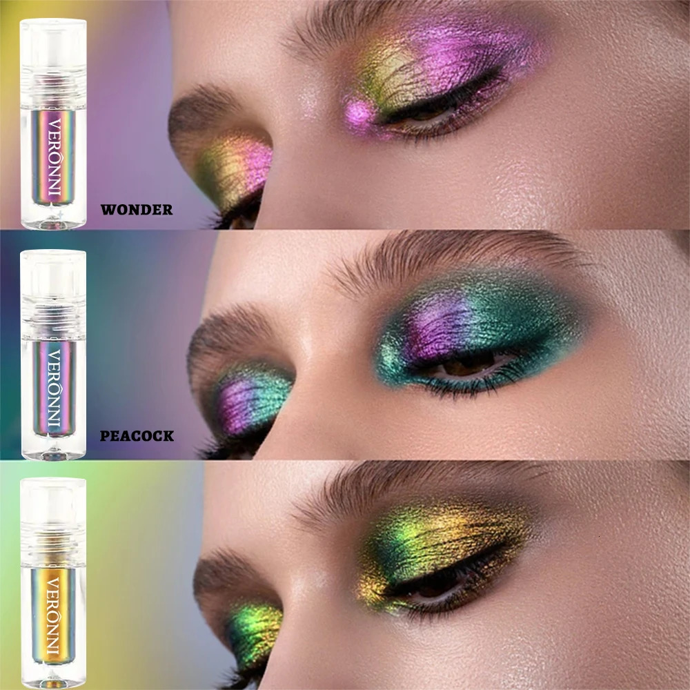 Chrome Shifting Pigments Chameleon Liquid Eyeshadow Shiny Long Lasting Multichrome High Eyeshadow Liquid Eye Makeup Art Cosmetic 250712