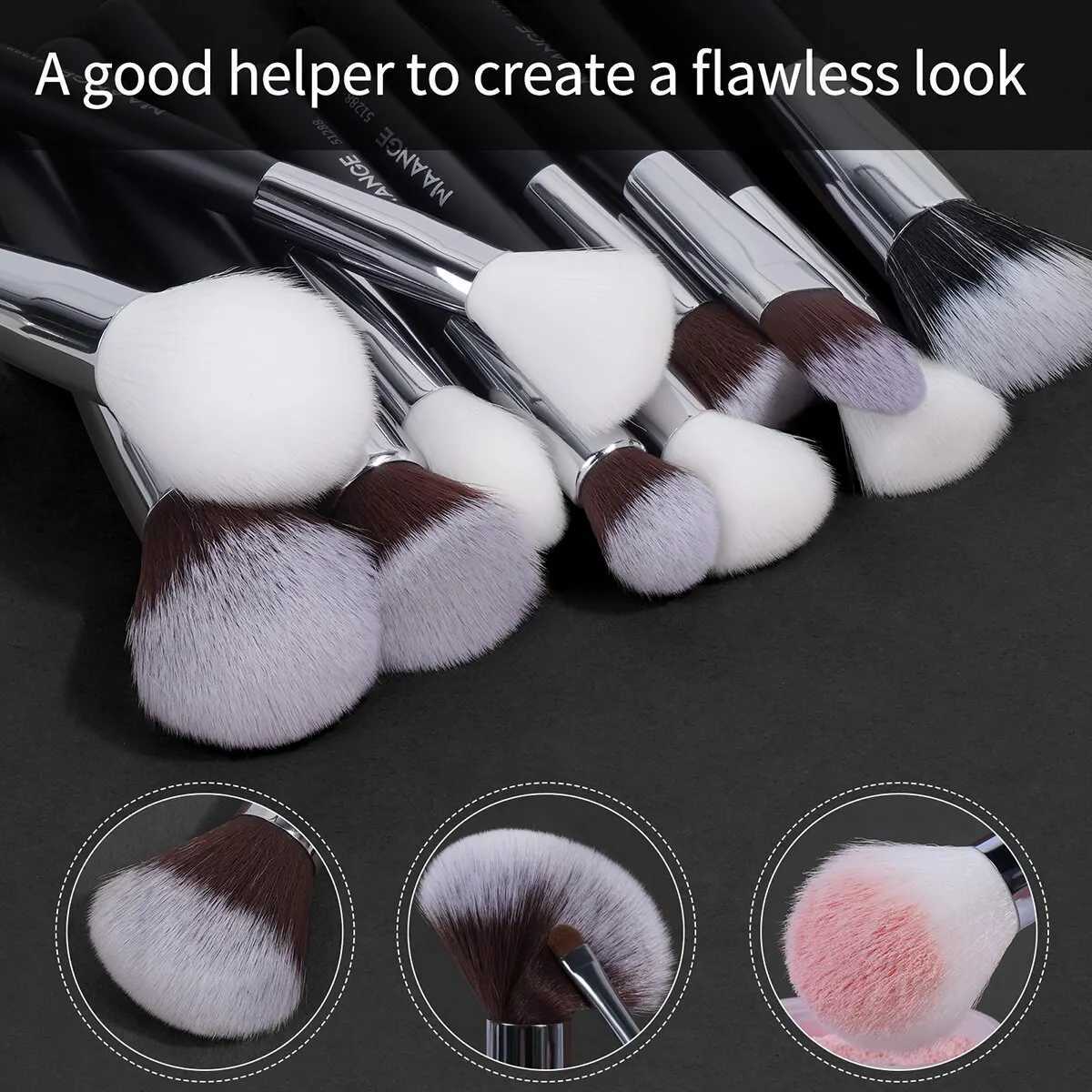30PCS Professional Makeup Brushes Set Cosmetic Beauty Tools Foundation Eyeshadow Concealer Blending Brushes Fluffy Bristle Powder XJ2500716