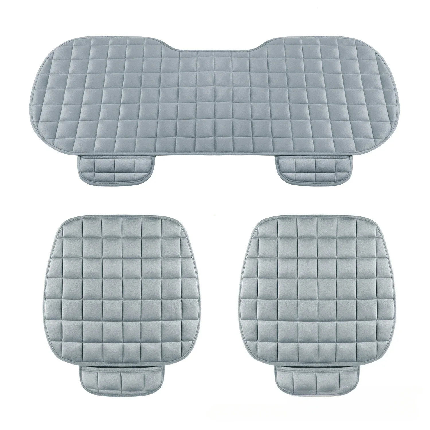 Car Seat Cover Front Rear Flocking Cloth Cushion Non Slide Winter Auto Protector Mat Pad Keep Warm Universal Fit Truck Suv Van 250715