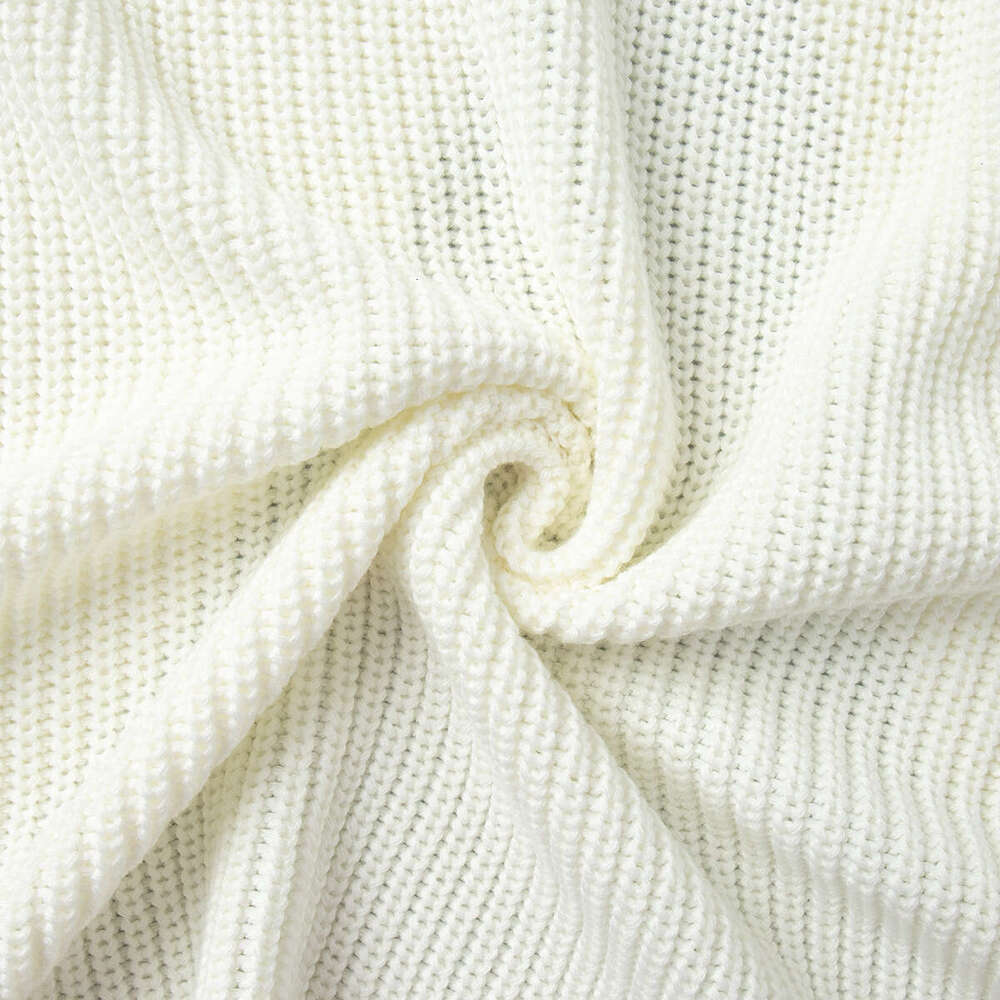 Turtleneck Warm Women Autumn Winter New White Pullover Sweater Loose Knitwear B5