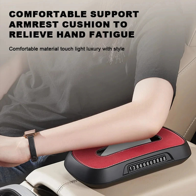 Leather Car Tissue Box Phone Number Label Center Console Armrest Napkin Box Sun Visor Tissue Box Backseat Tissue Case Fix Strap 250715
