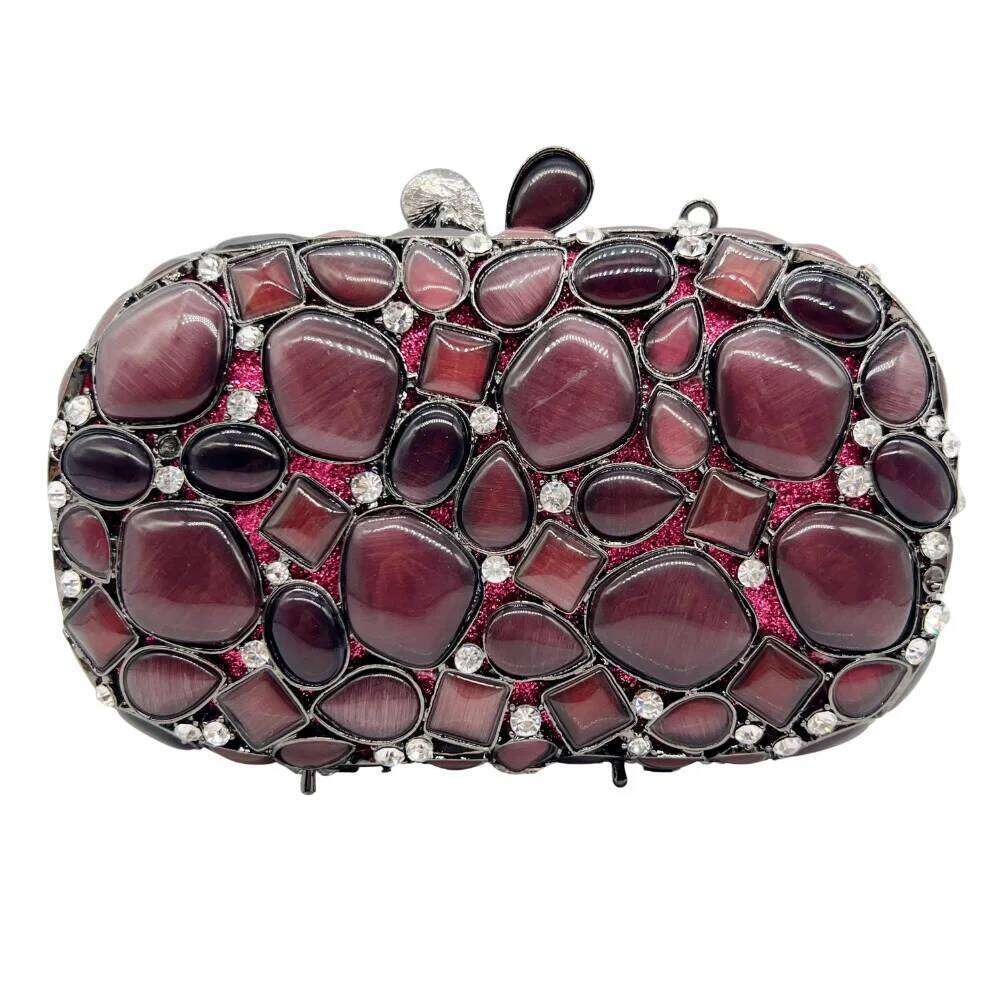 Natural Shell Women Crystal Evening Bags Bridal Wedding Clutch Purse Party Minaudiere Handbag Beaded Pouch
