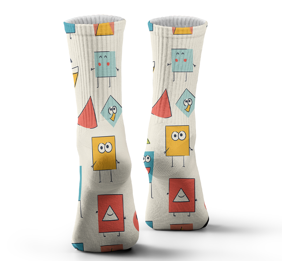 Cute Geometric Character fashion tube unisex Socks: Trendy Fun Vibes
