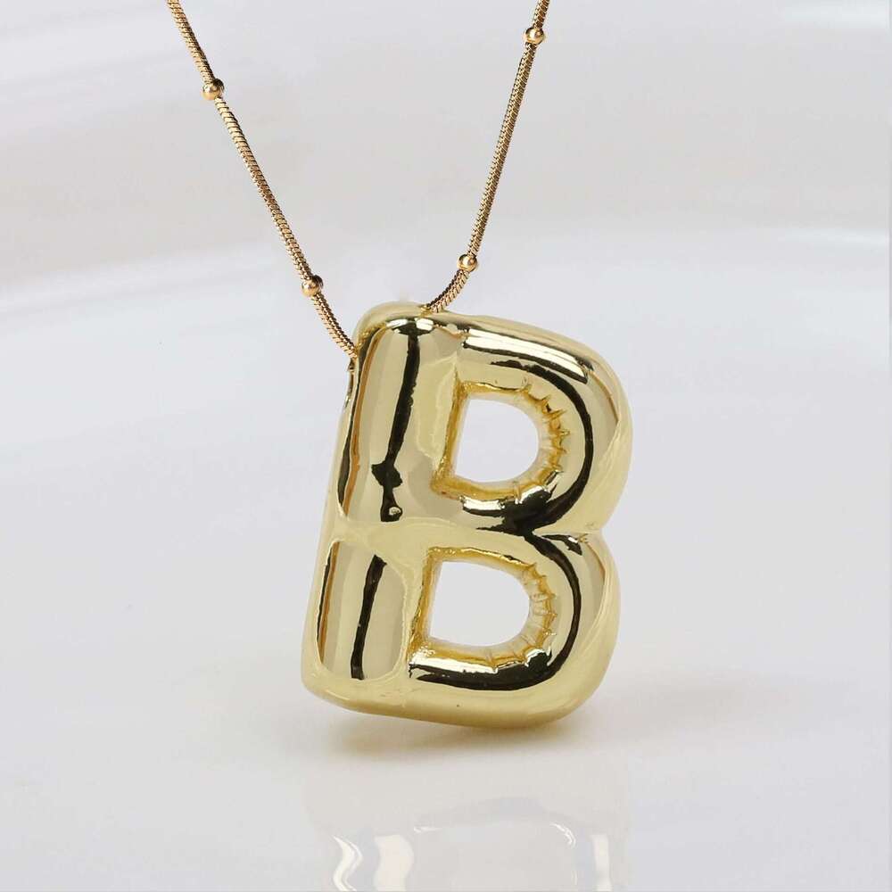 Fashion 26 English Letter Necklace for Women Stainless Steel Pendant Hip Hop Accessories Direct Shipping