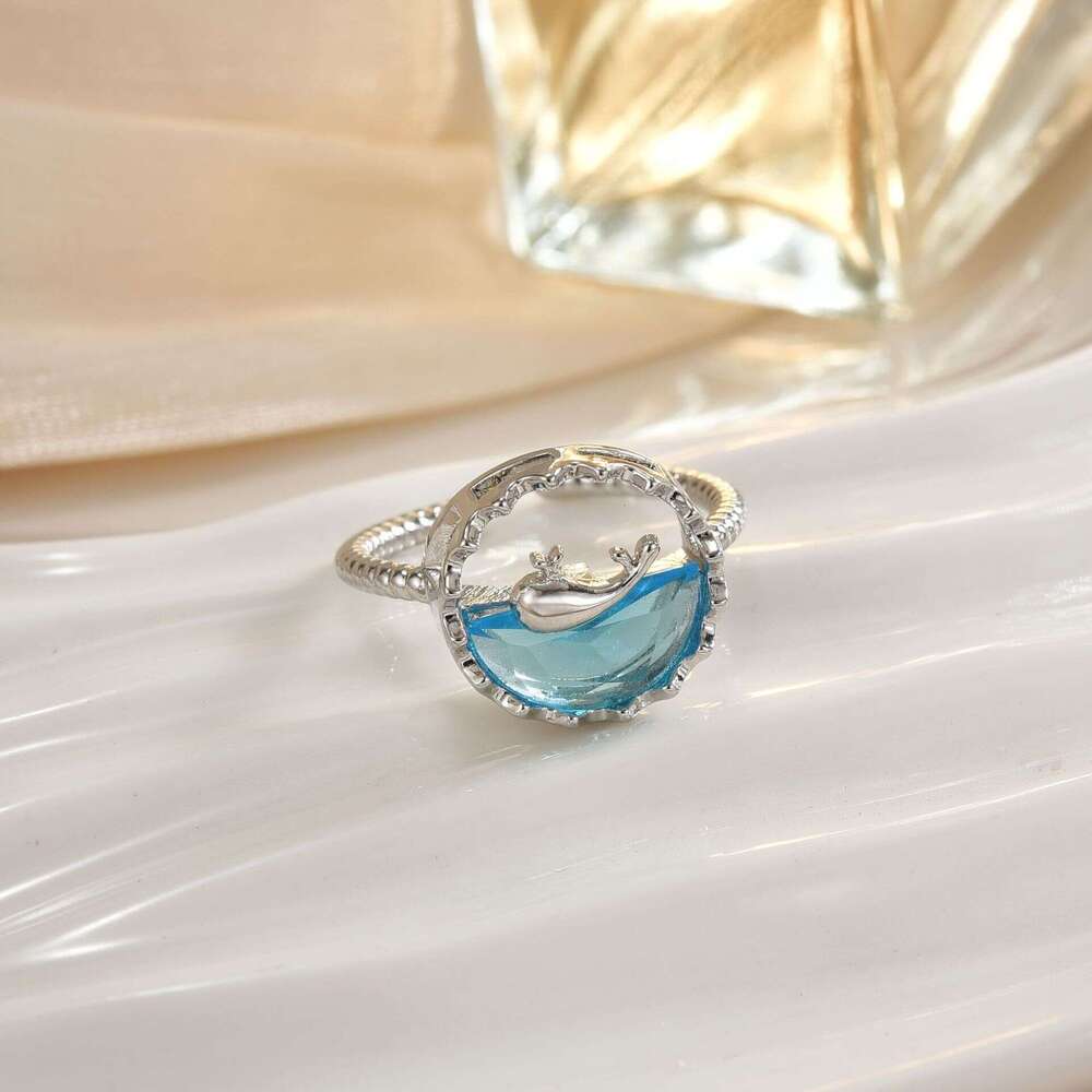 Daily Flash Diamond Crystal Zircon Micro Paved Sweet Versatile Heart Flower Open Ring Hand Jewelry E4a