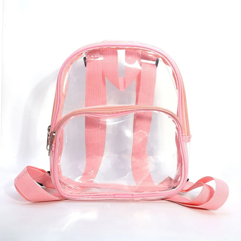 Pvc Transparent Bag Clear Travel Backpack Shoulder Bag Strap Book Sports Field Approved Waterproof Mini Travel Schoolbag for Kid 250714