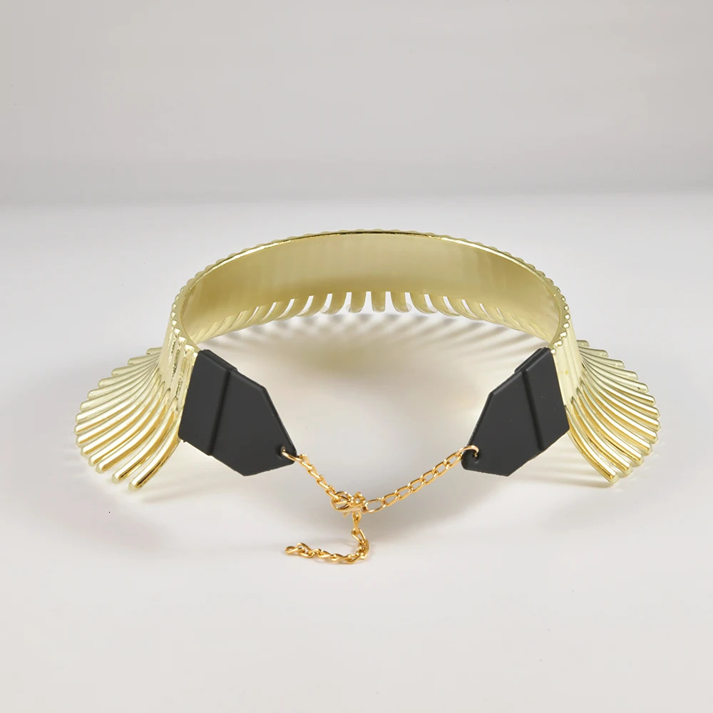 Vintage Statement Acrylic Choker Necklace Gold Color Collar Maxi Necklace For Women Bijoux Africain Jewelry Adjustable Choker 250716
