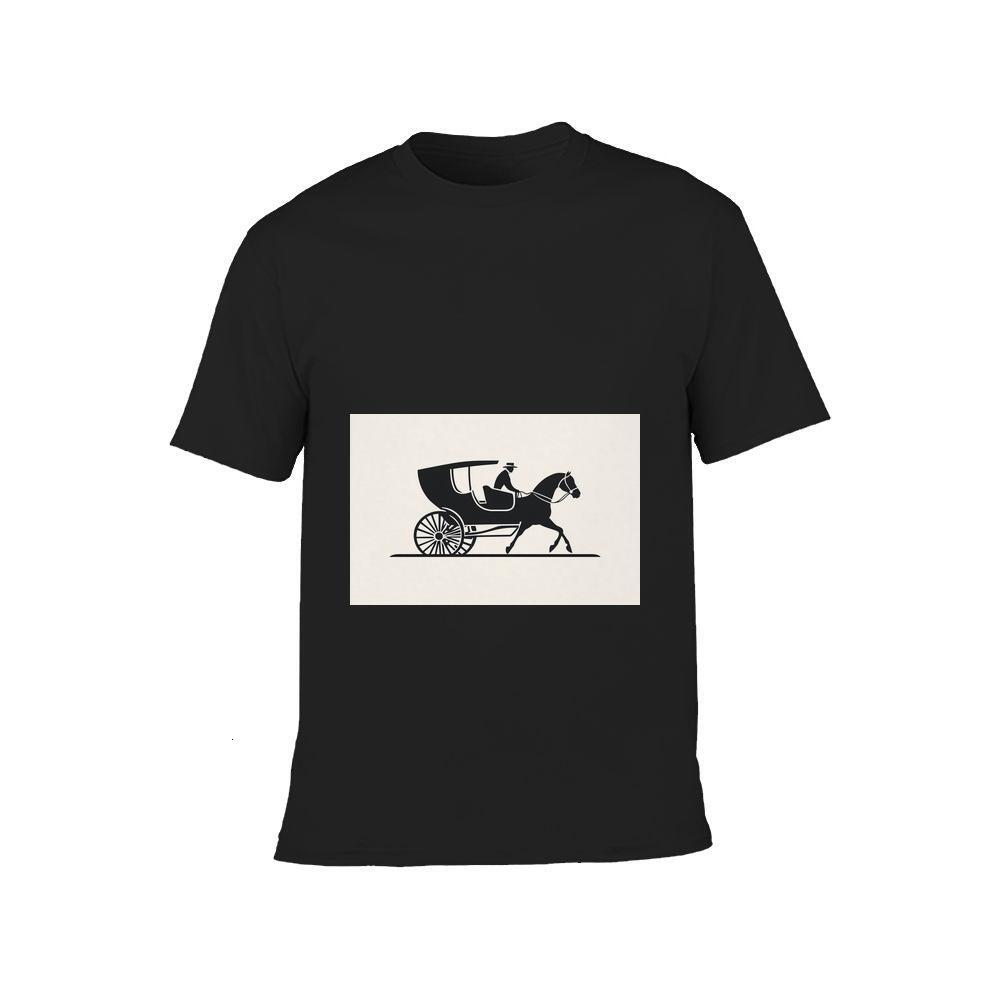 ddmywed Boy and girl Children's T-shirt T-shirt with an image of man riding a horse