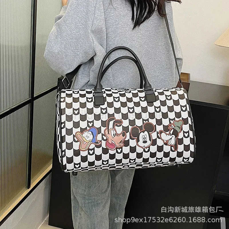 Disney Mickey New Portable Travel Handbags Luxury Brand Womens Travel Bag Large Capacity Multi-functional Luggage Storage Bag W250717