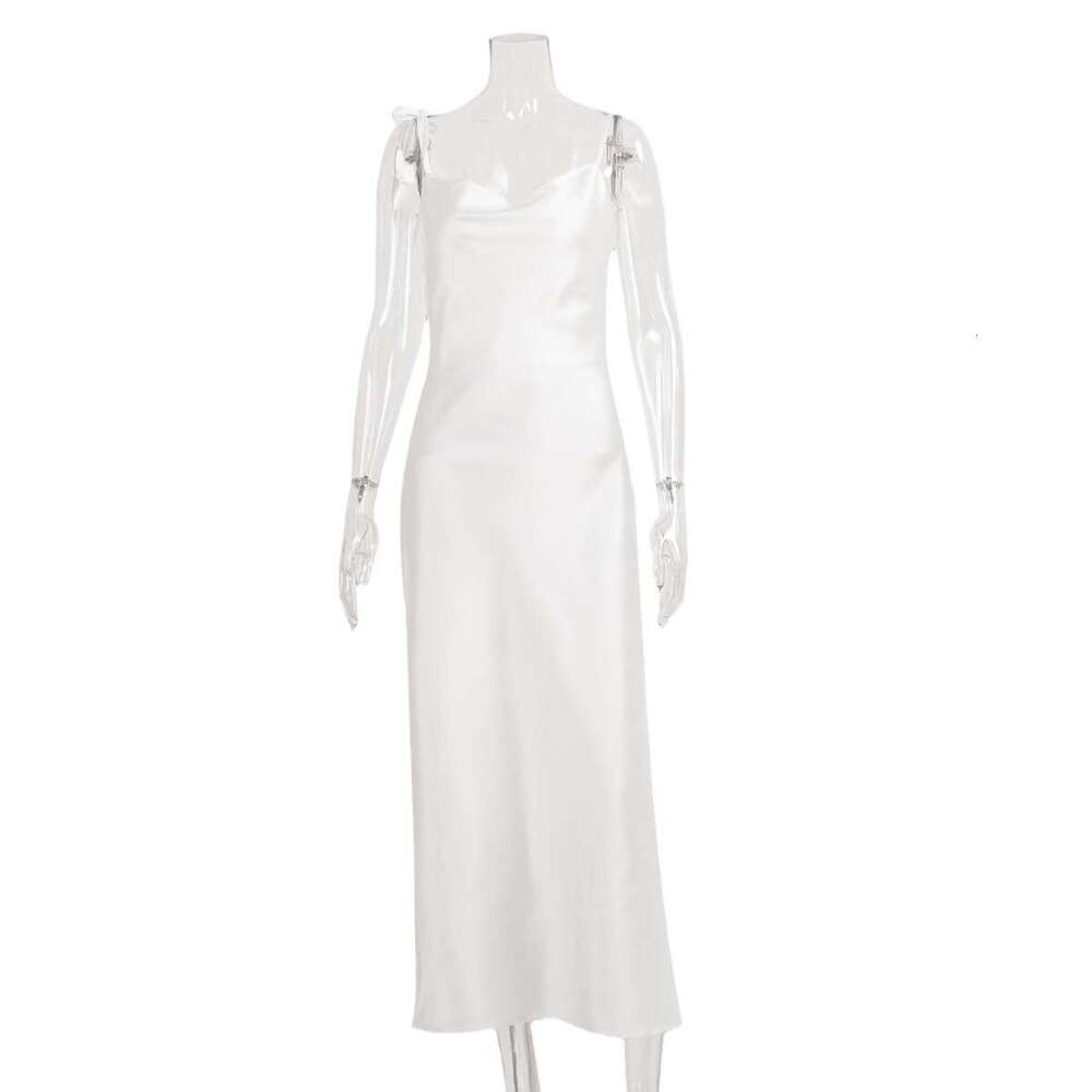 Summer New Hot High-Slit Backless Tie Strap Dress B5