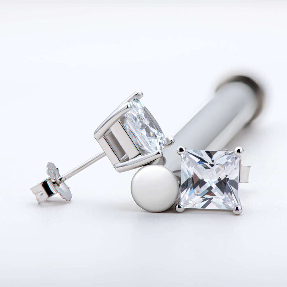 S Pure Sier Earringsirregular Zircon Elegant Earrings Water Shell 399