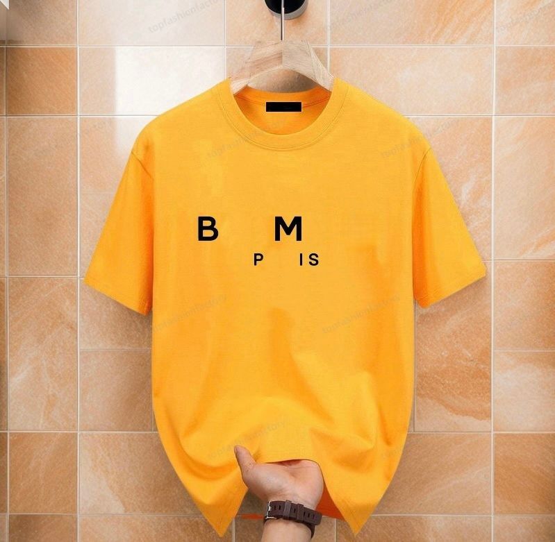 balmani tshir Mens T-shirt Designer T-shirt Luxury flocked Letter T-shirt T-shirt Classic Fashion Green women's short-sleeved casual cotton short-sleeved T-shirt top