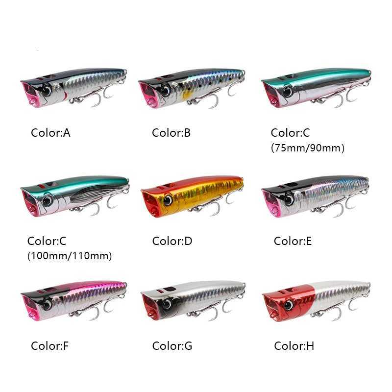 LETOYO Topwater Popper 8.5-30g floating Rock pop Artificial Hard Baits for Bass Perch Pike Fishing Lure Z250717