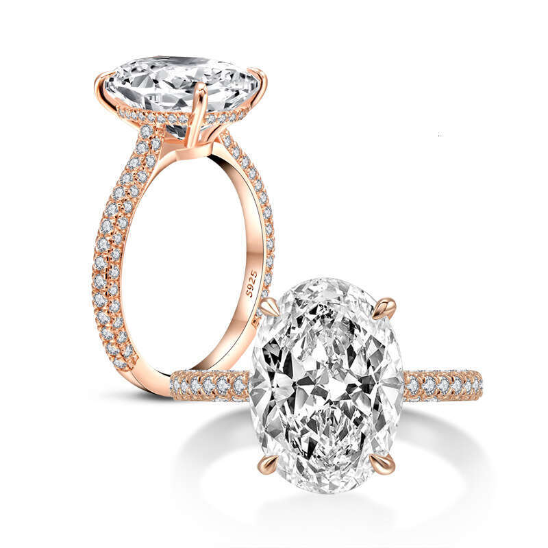 Luxurious 5 fashion Pigeon Egg Ring For Women Fashionable High-End Pure Silver 859