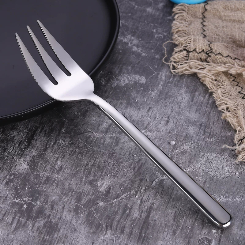 Dinnerware Sets New 430 Stainless Steel Spoon Strainer Fork Hygiene Avoid Cross Infection Public Health