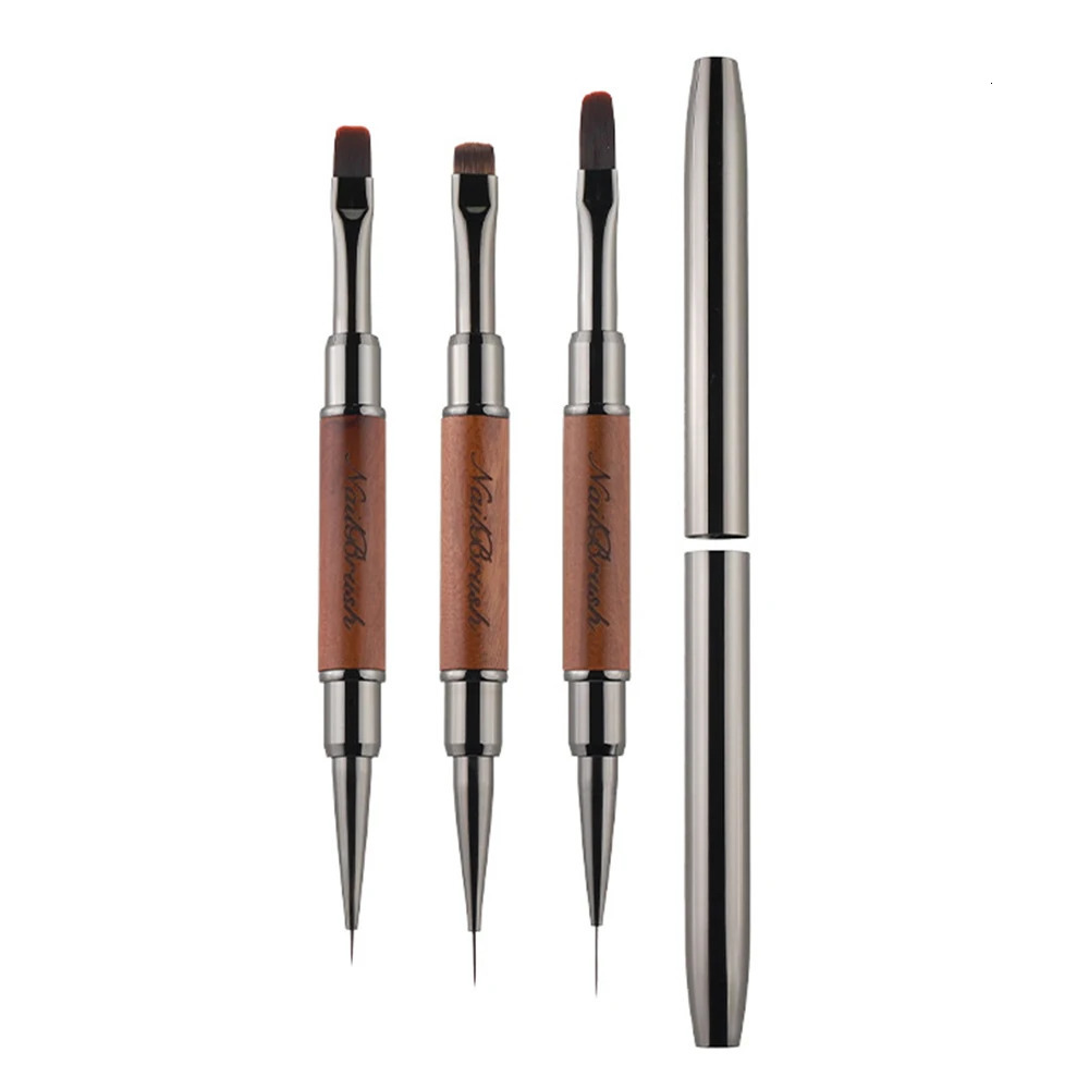 Double-end Nail Pen Brush Glue Potherapy Pen UV Gel Liner Brush Dual End Acrylic Nail Art Painting Manicure Brushes Tool 250716