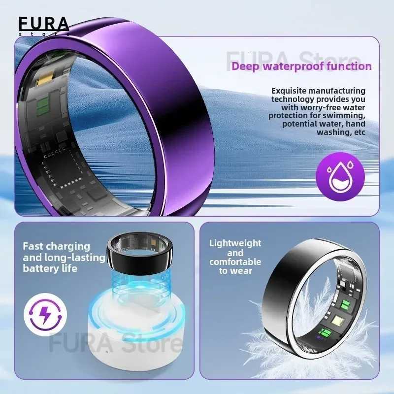 Suitable for SAMSUNG Smart Ring Mens and Womens Heart Rate Oximetry Monitor IP68 Waterproof Smart Ring PX01 Multi Sport Mode W250717