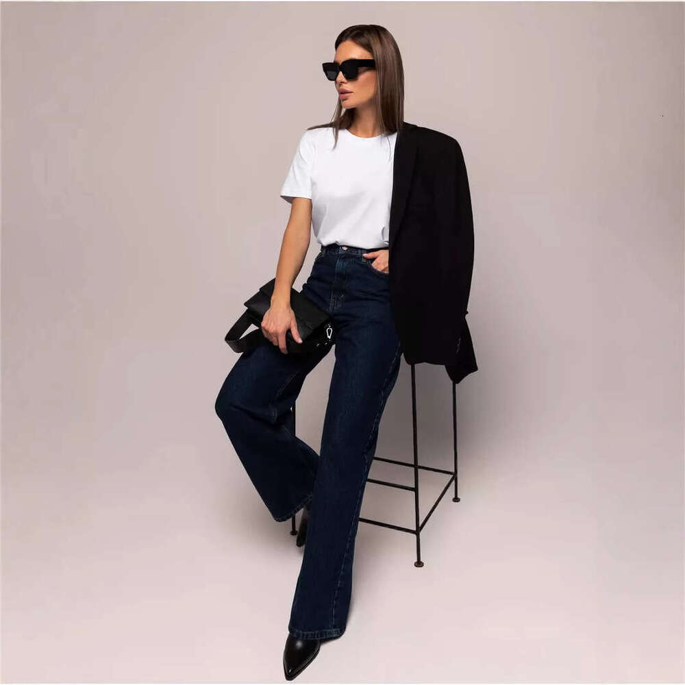 Spring Summer New Basic Solid Color T-Shirt Women Regular Shoulder Slim Fit Versatile Short Sleeve Top B5