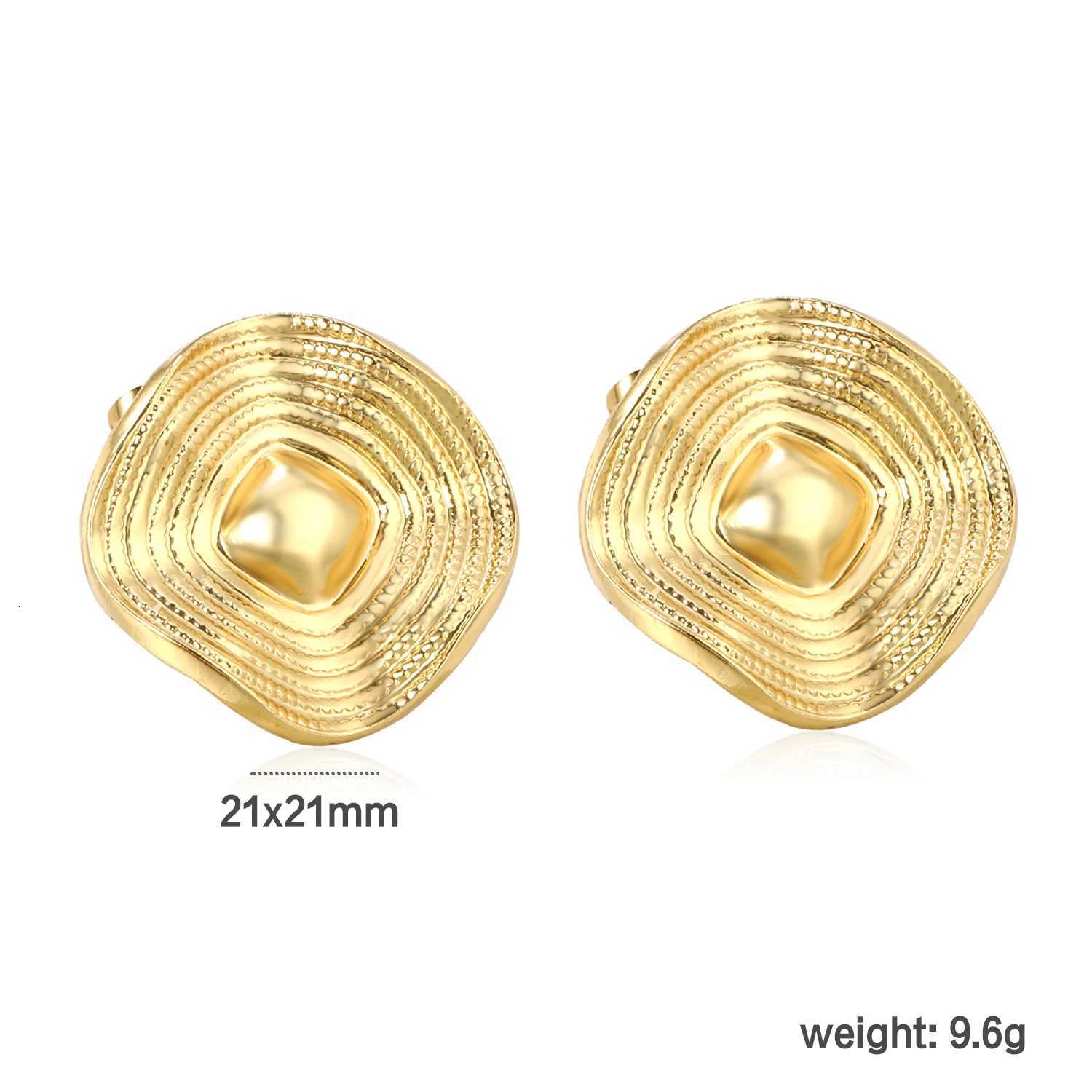 LUXUSTEEL Water Drop Golden CZ Punk Style Cubic Zirconia Women Stud Earrings Stainless Steel Female Earring Elegant Jewelry Gift y250715